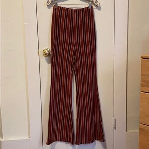 Striped flare pants